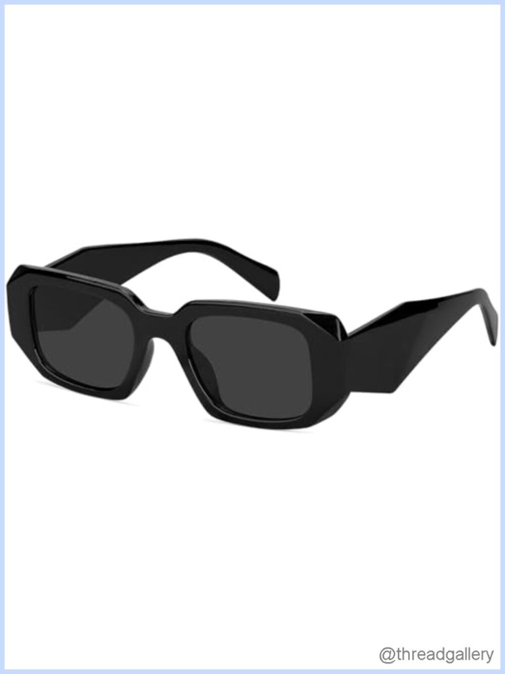 Trendy Rectangle Sunglasses Square Retro Vintage Hexagon
